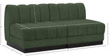 Quinn Chenille Fabric Sofa Green from Meridian - Luna Furniture