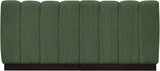 Quinn Chenille Fabric Sofa Green from Meridian - Luna Furniture