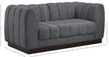 Quinn Chenille Fabric Sofa Grey from Meridian - Luna Furniture