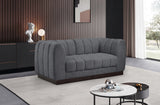 Quinn Chenille Fabric Sofa Grey from Meridian - Luna Furniture