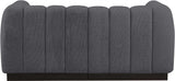 Quinn Chenille Fabric Sofa Grey from Meridian - Luna Furniture