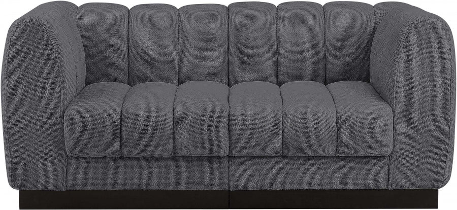 Quinn Chenille Fabric Sofa Grey from Meridian - Luna Furniture