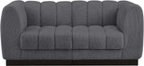 Quinn Chenille Fabric Sofa Grey from Meridian - Luna Furniture