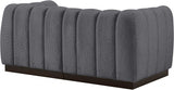 Quinn Chenille Fabric Sofa Grey from Meridian - Luna Furniture