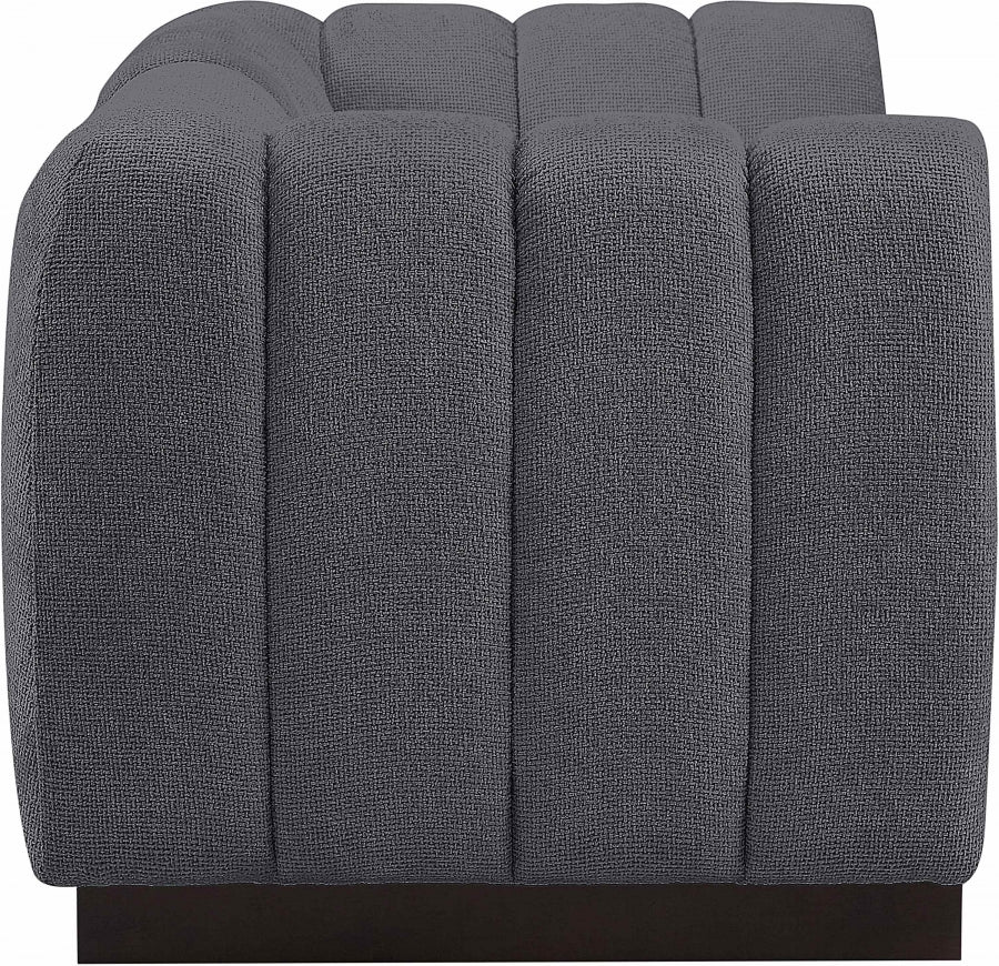 Quinn Chenille Fabric Sofa Grey from Meridian - Luna Furniture