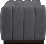 Quinn Chenille Fabric Sofa Grey from Meridian - Luna Furniture