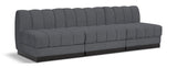 Quinn Chenille Fabric Sofa Grey from Meridian - Luna Furniture