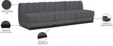 Quinn Chenille Fabric Sofa Grey from Meridian - Luna Furniture