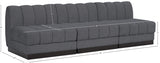 Quinn Chenille Fabric Sofa Grey from Meridian - Luna Furniture