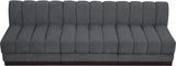 Quinn Chenille Fabric Sofa Grey from Meridian - Luna Furniture