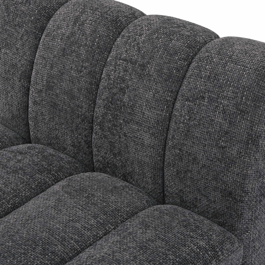 Quinn Chenille Fabric Sofa Grey from Meridian - Luna Furniture