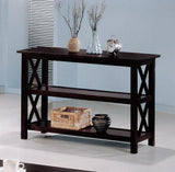 Rachelle Sofa Table with 2-Shelf Deep Merlot from Coaster - Luna Furniture