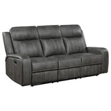 Raelynn Upholstered Motion Reclining Sofa Grey from Coaster - Luna Furniture