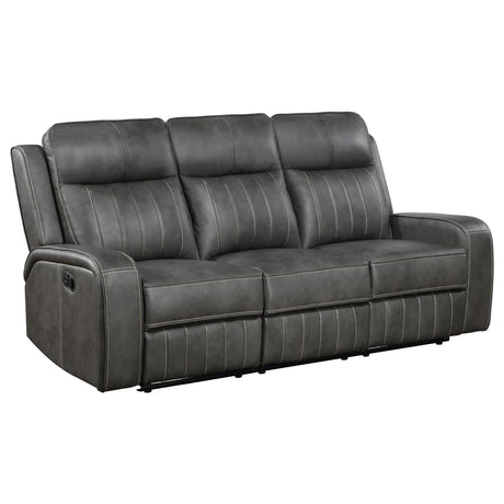 Raelynn Upholstered Motion Reclining Sofa Grey - 603191 - Luna Furniture