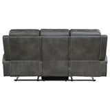 Raelynn Upholstered Motion Reclining Sofa Grey from Coaster - Luna Furniture