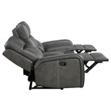 Raelynn Upholstered Motion Reclining Sofa Grey from Coaster - Luna Furniture