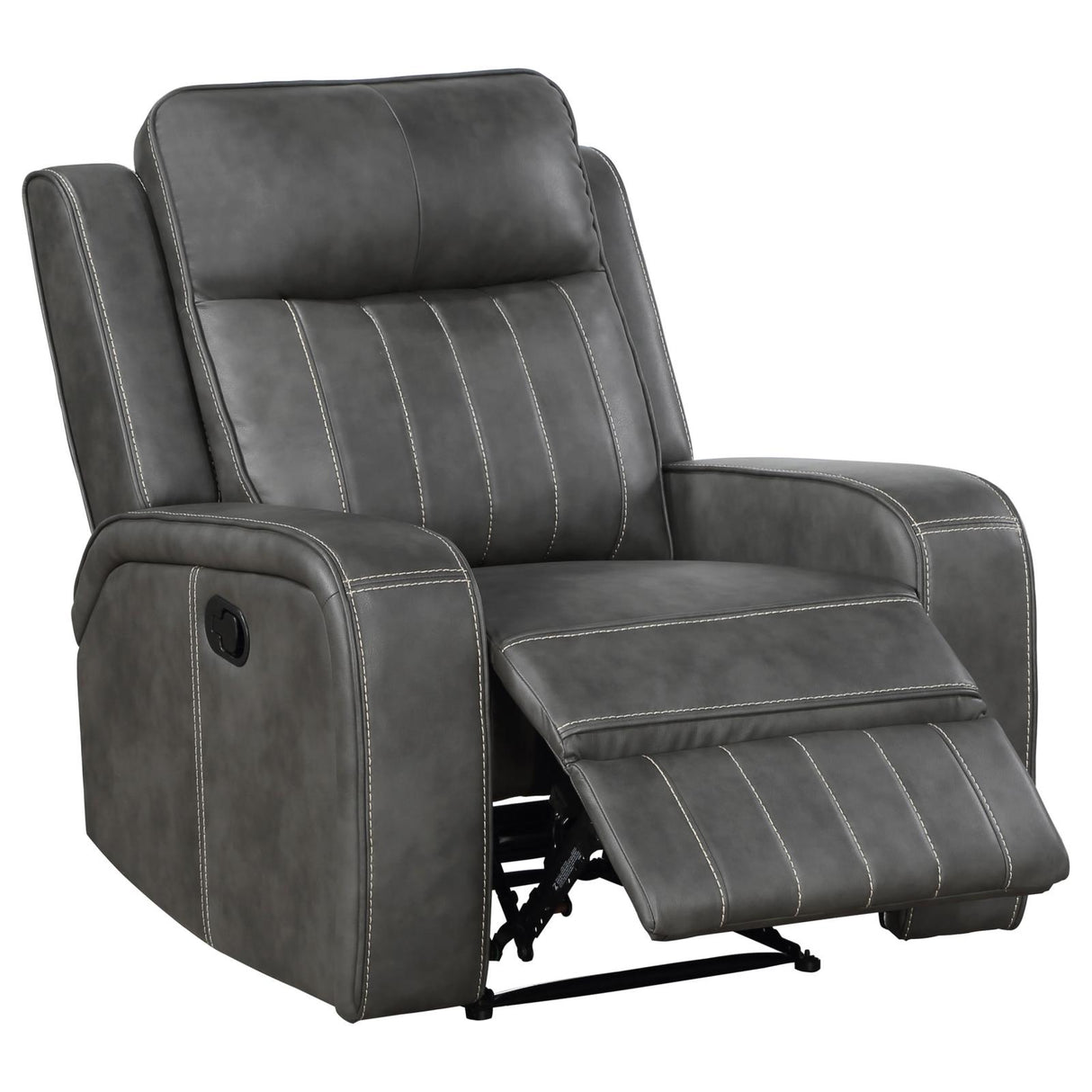 Raelynn Upholstered Recliner Chair Grey - 603193 - Luna Furniture