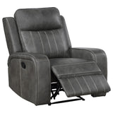 Raelynn Upholstered Recliner Chair Grey - 603193 - Luna Furniture