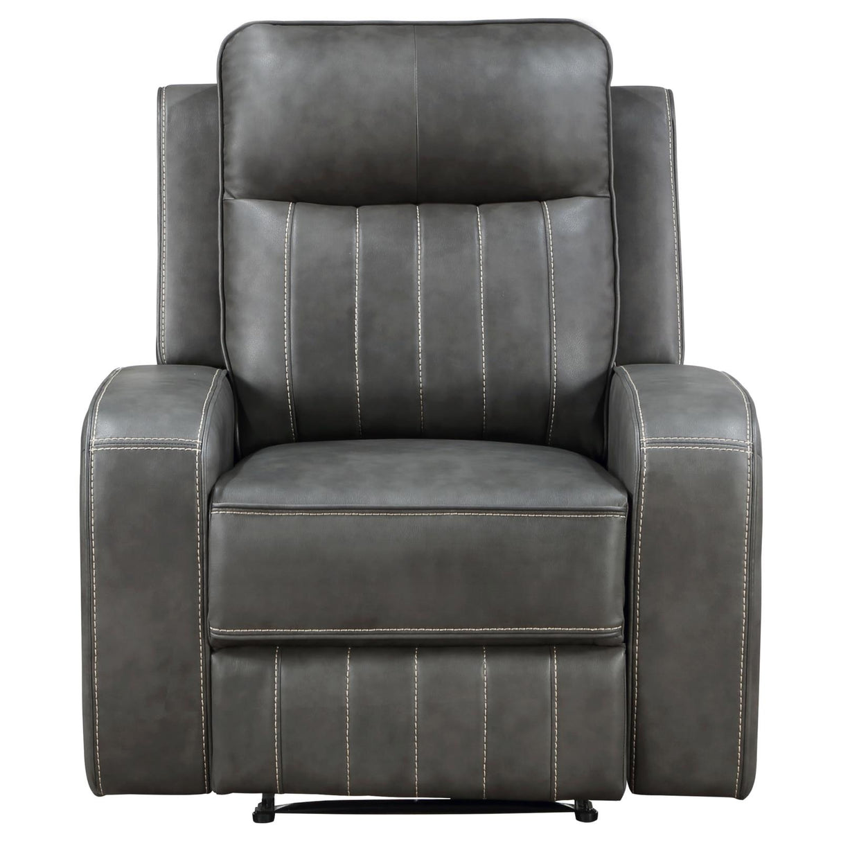 Raelynn Upholstered Recliner Chair Grey - 603193 - Luna Furniture