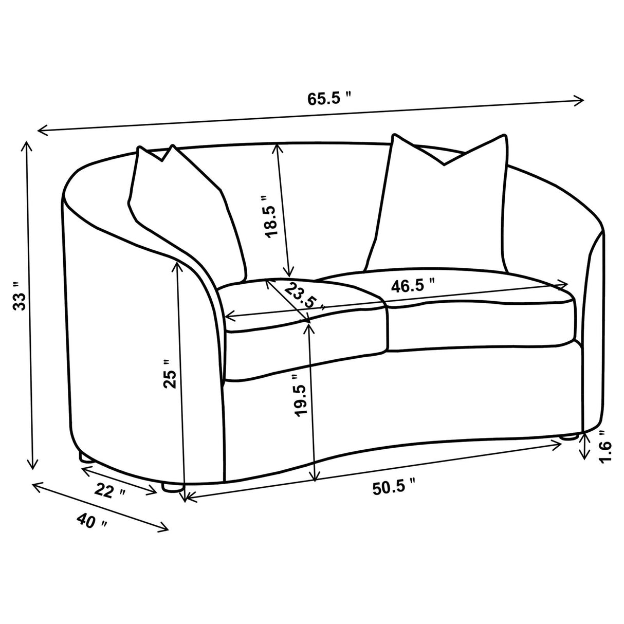 Rainn 2-piece Upholstered Tight Back Living Room Set Latte - 509171-S2 - Luna Furniture