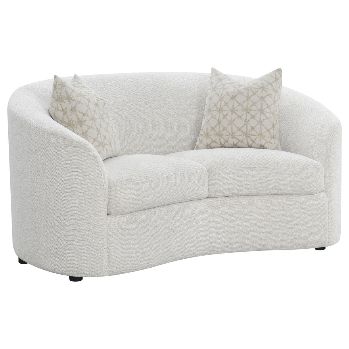 Rainn Upholstered Tight Back Loveseat Latte from Coaster - Luna Furniture