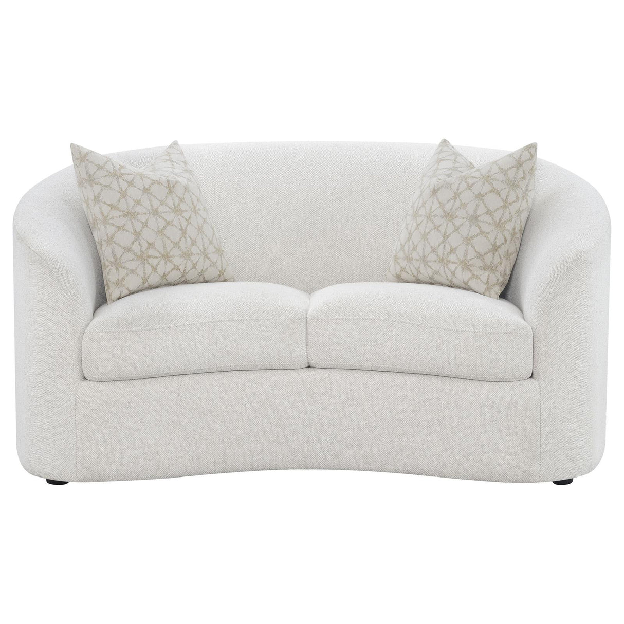 Rainn Upholstered Tight Back Loveseat Latte from Coaster - Luna Furniture