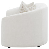 Rainn Upholstered Tight Back Loveseat Latte from Coaster - Luna Furniture