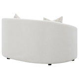 Rainn Upholstered Tight Back Loveseat Latte from Coaster - Luna Furniture