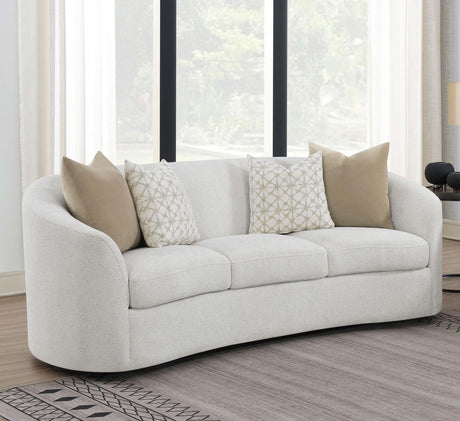 Rainn Upholstered Tight Back Sofa Latte - 509171 - Luna Furniture