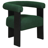 Ramona Green/Black Boucle Upholstered Accent Side Chair from Coaster - Luna Furniture