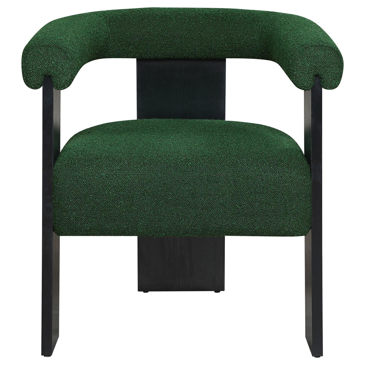 Ramona Green/Black Boucle Upholstered Accent Side Chair from Coaster - Luna Furniture