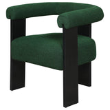 Ramona Green/Black Boucle Upholstered Accent Side Chair from Coaster - Luna Furniture