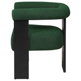 Ramona Green/Black Boucle Upholstered Accent Side Chair from Coaster - Luna Furniture