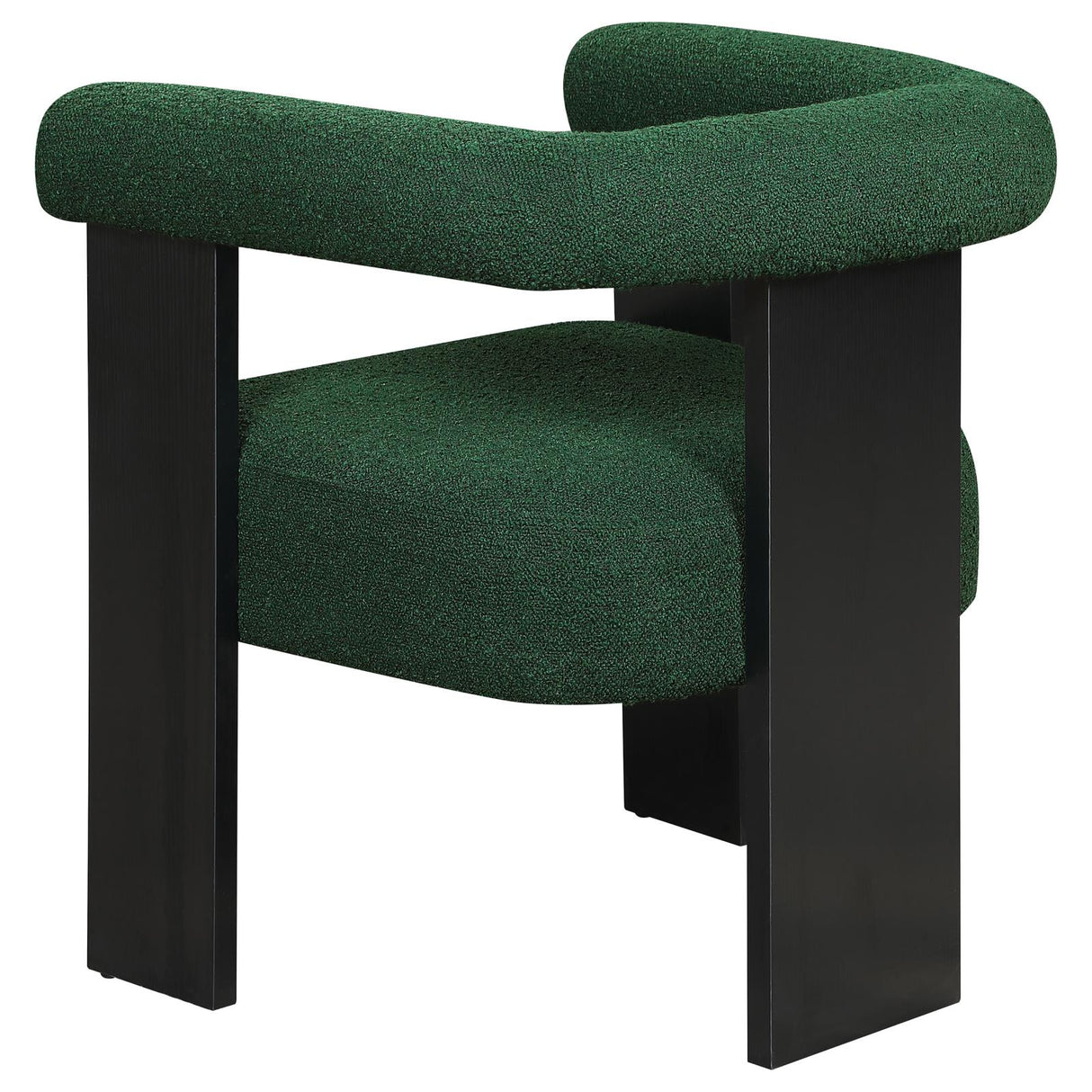 Ramona Green/Black Boucle Upholstered Accent Side Chair from Coaster - Luna Furniture