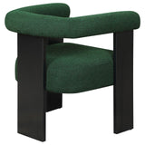 Ramona Green/Black Boucle Upholstered Accent Side Chair from Coaster - Luna Furniture