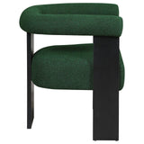 Ramona Green/Black Boucle Upholstered Accent Side Chair from Coaster - Luna Furniture