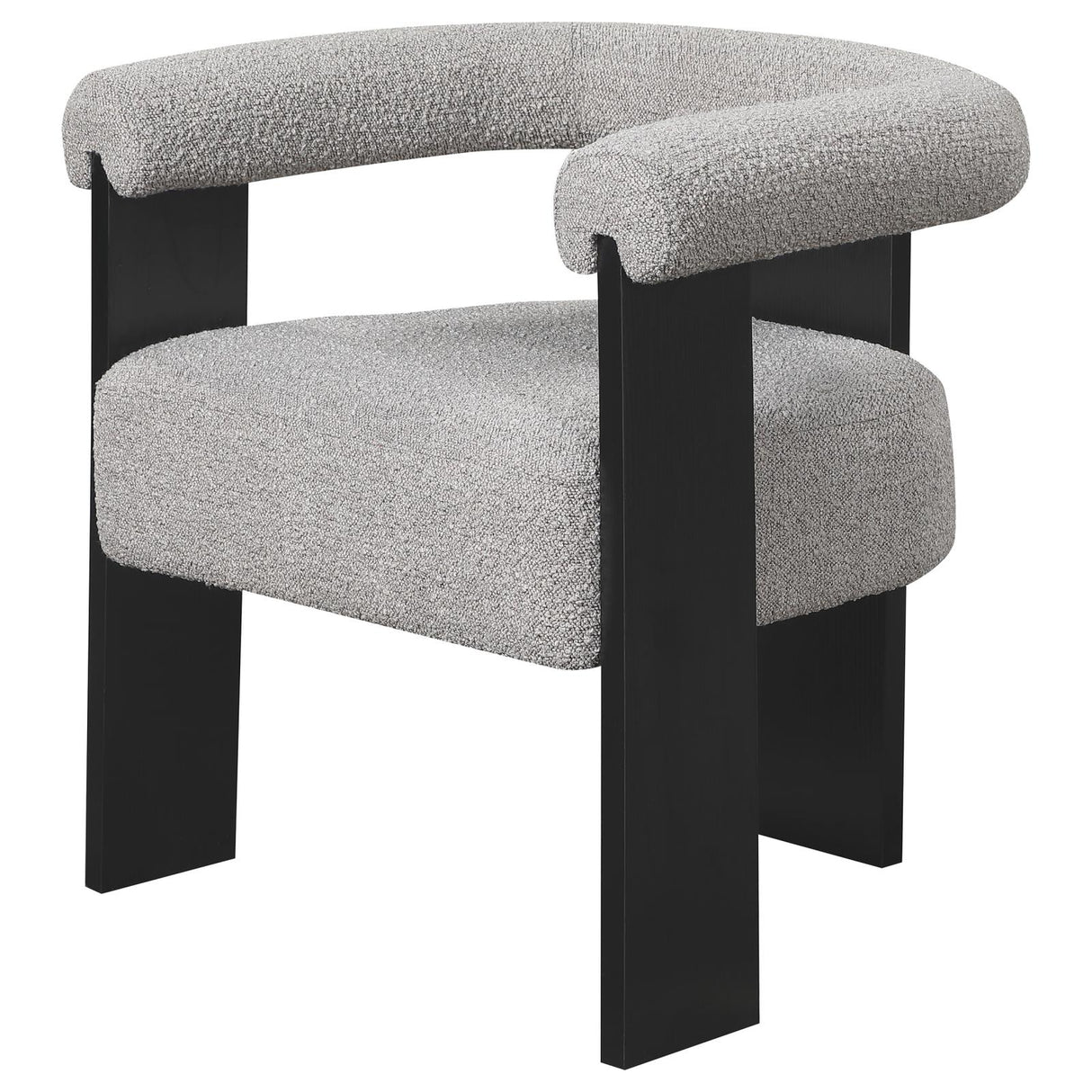 Ramona Boucle Upholstered Accent Side Chair Taupe and Black - 903149 - Luna Furniture