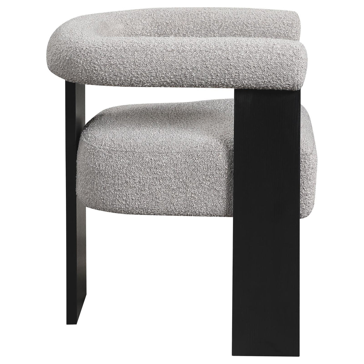 Ramona Boucle Upholstered Accent Side Chair Taupe and Black - 903149 - Luna Furniture