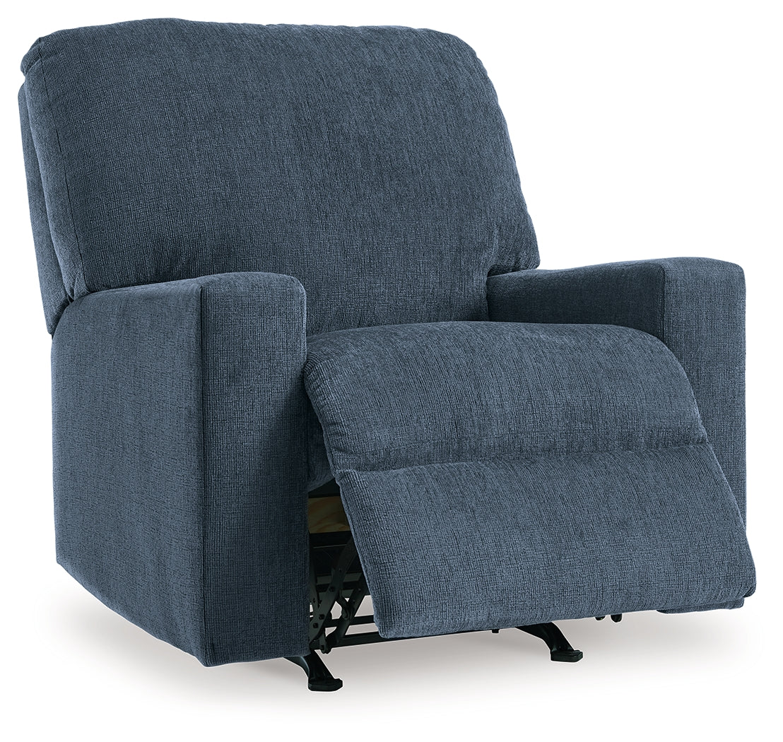 Rannis Navy Recliner from Ashley - Luna Furniture