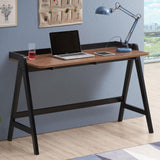 Raul Walnut/Black Writing Desk with USB ports from Coaster - Luna Furniture