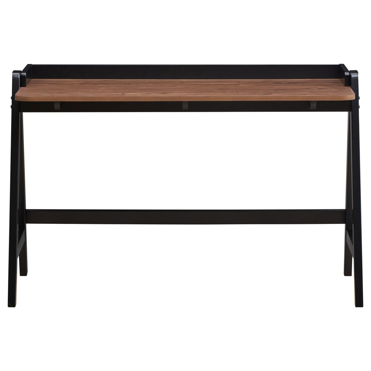 Raul Walnut/Black Writing Desk with USB ports from Coaster - Luna Furniture