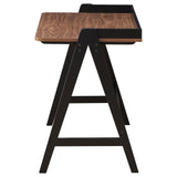 Raul Walnut/Black Writing Desk with USB ports from Coaster - Luna Furniture