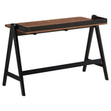 Raul Walnut/Black Writing Desk with USB ports from Coaster - Luna Furniture