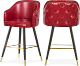 Barbosa Red Faux Leather Bar | Counter Stool, Set of 2 from Meridian - Luna Furniture