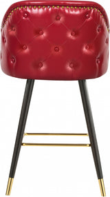 Barbosa Red Faux Leather Bar | Counter Stool, Set of 2 from Meridian - Luna Furniture