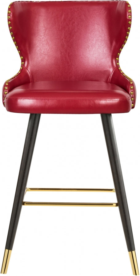 Hendrix Red Faux Leather Bar | Counter Stool, Set of 2 from Meridian - Luna Furniture