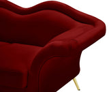 Lips Red Velvet Loveseat from Meridian - Luna Furniture