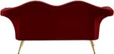 Lips Red Velvet Loveseat from Meridian - Luna Furniture