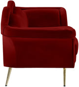 Lips Red Velvet Loveseat from Meridian - Luna Furniture