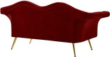 Lips Red Velvet Loveseat from Meridian - Luna Furniture